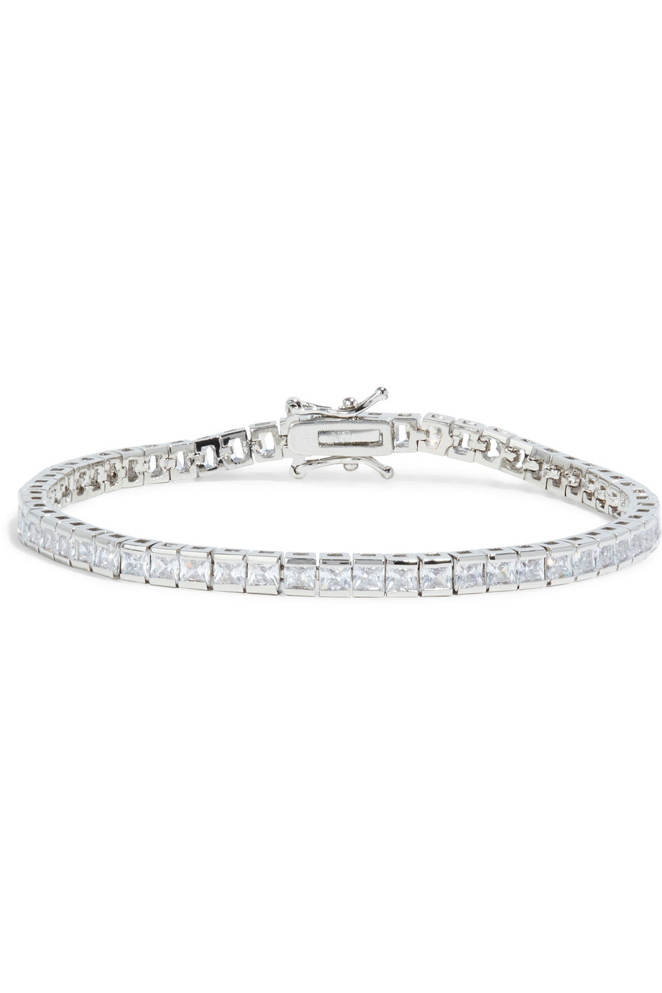 CZ by KENNETH JAY LANE Rhodium-plated crystal bracelet