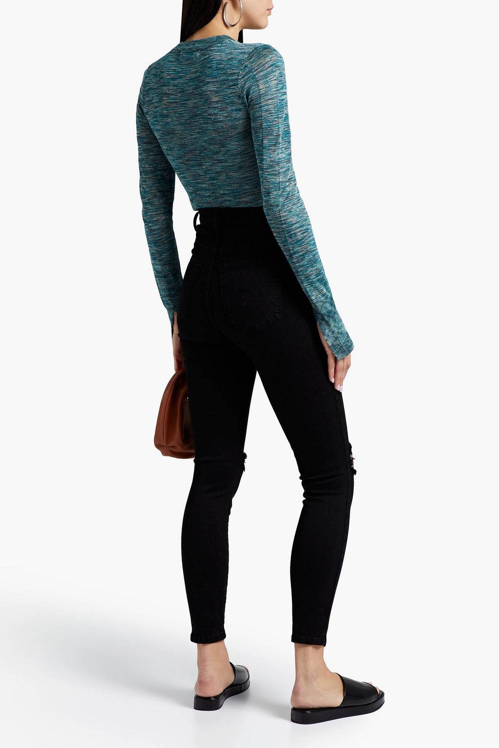 NOBODY DENIM Space-dyed stretch-knit sweater
