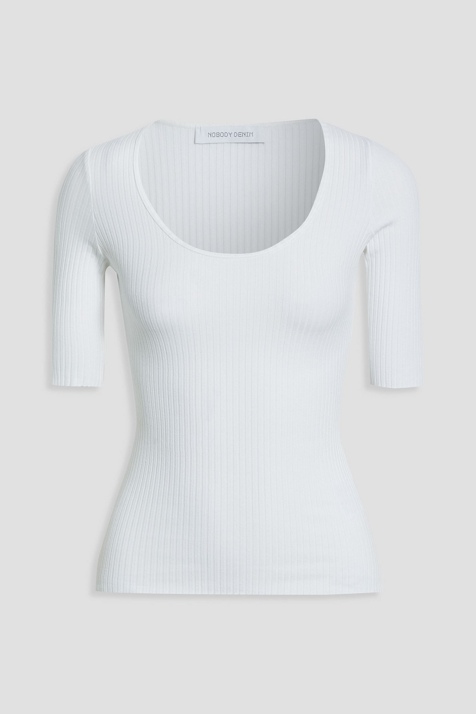 Luxe ribbed-knit top