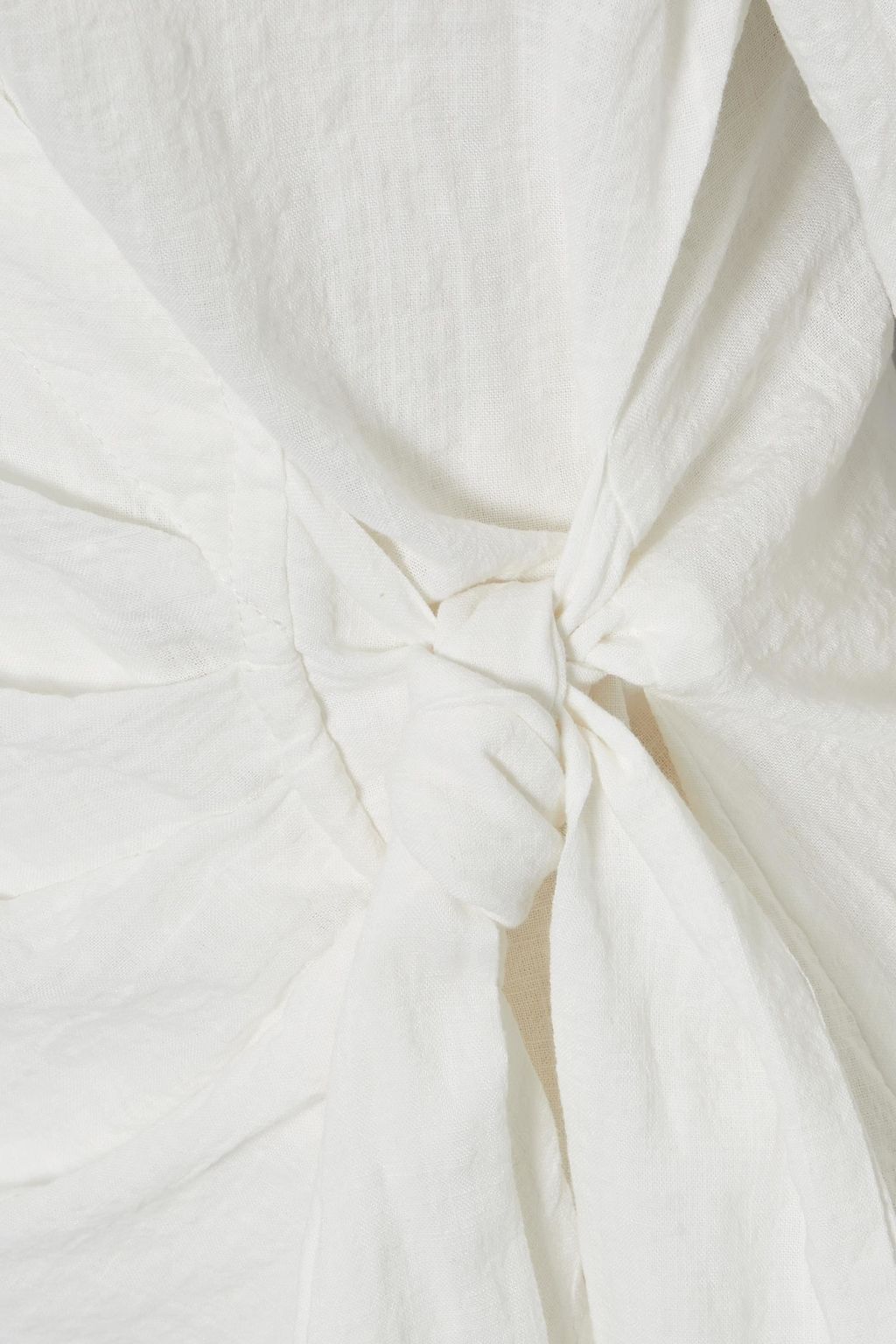 ONIA Cotton-blend seersucker wrap blouse