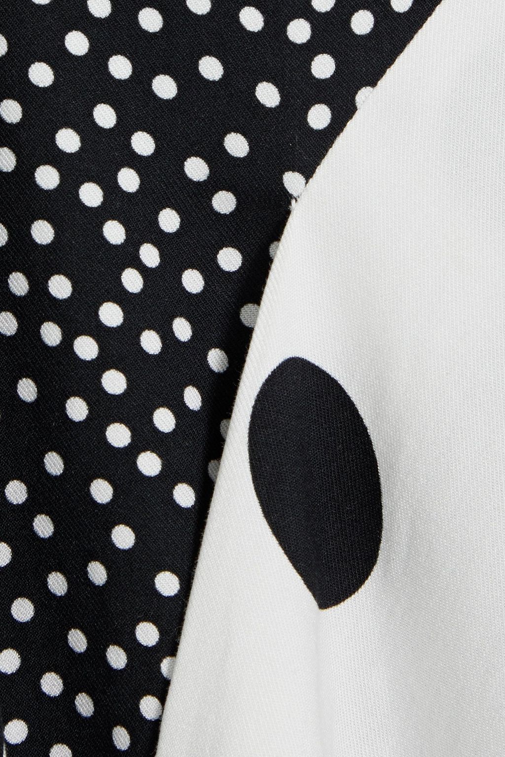 SEMSEM Draped polka-dot twill blouse