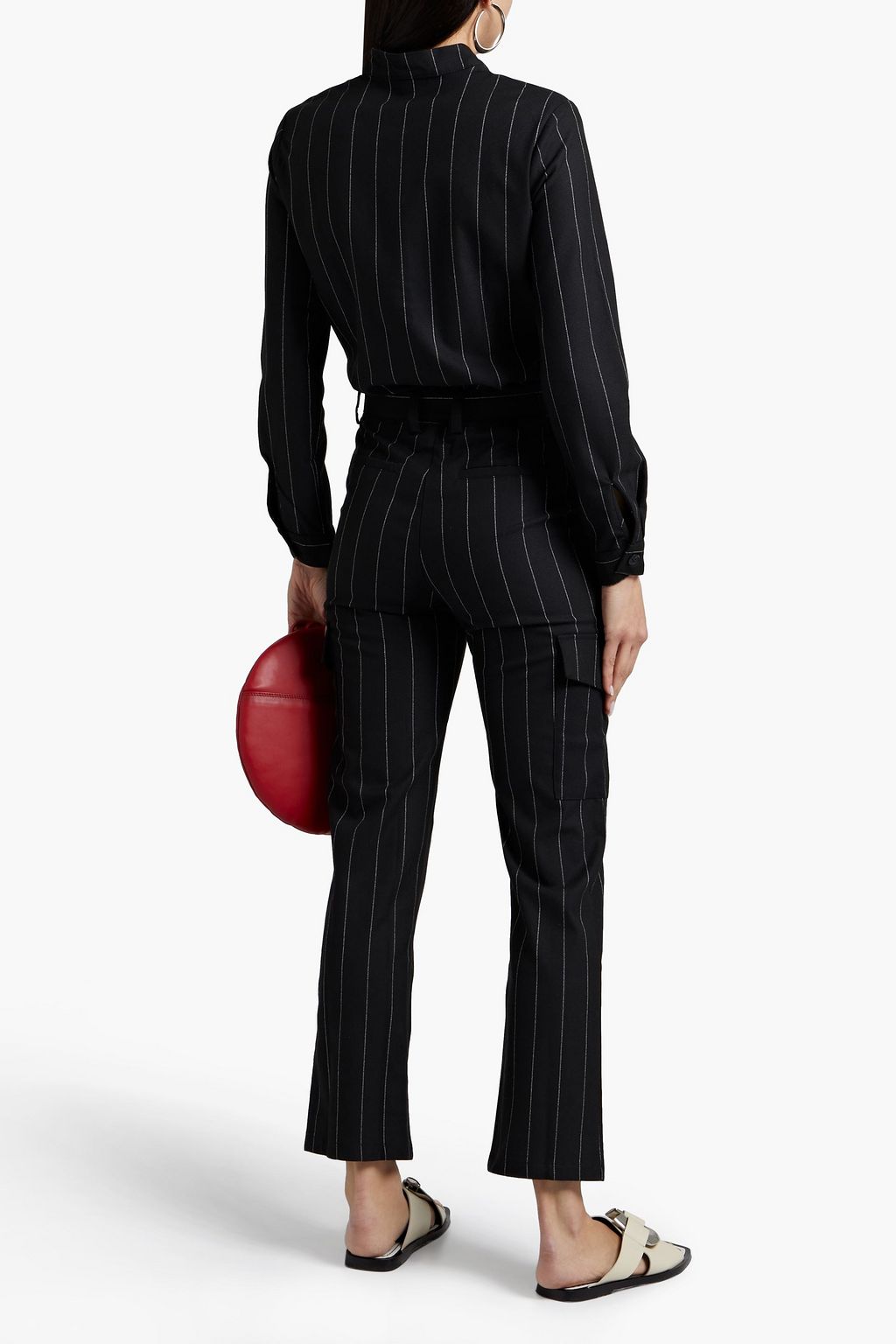 THE RANGE Pinstriped crepe jumpsuit