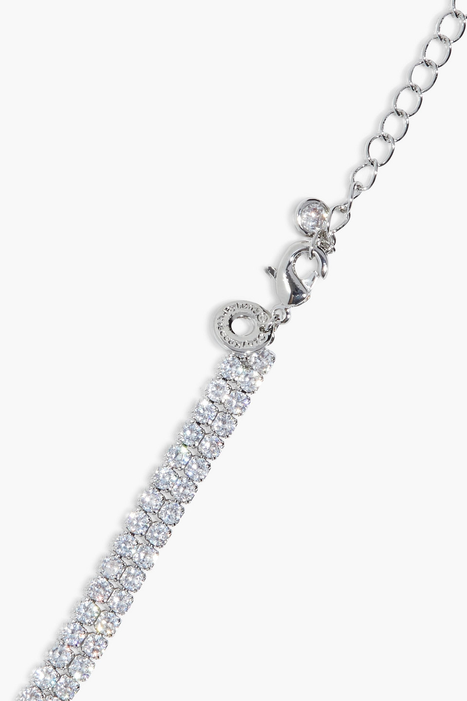 Cz By Kenneth Jay Lane Rhodium-plated Crystal Necklace