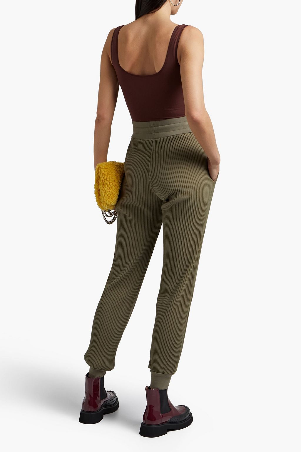 THE RANGE Ribbed-paneled cotton-blend track pants