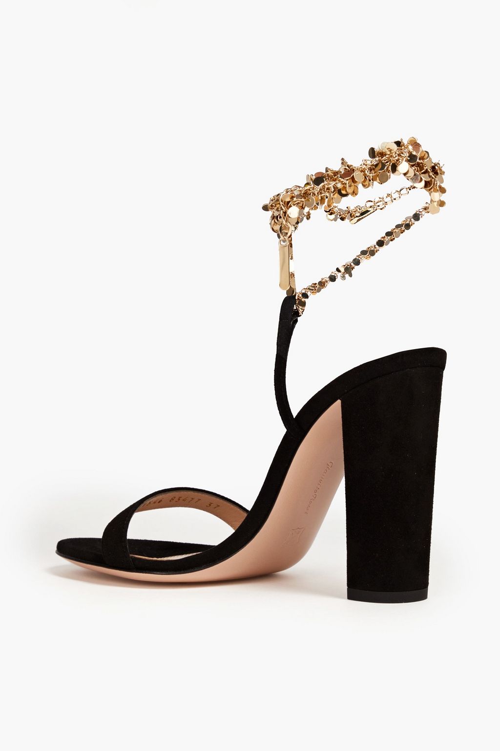 GIANVITO ROSSI Tebe chain-embellished suede sandals
