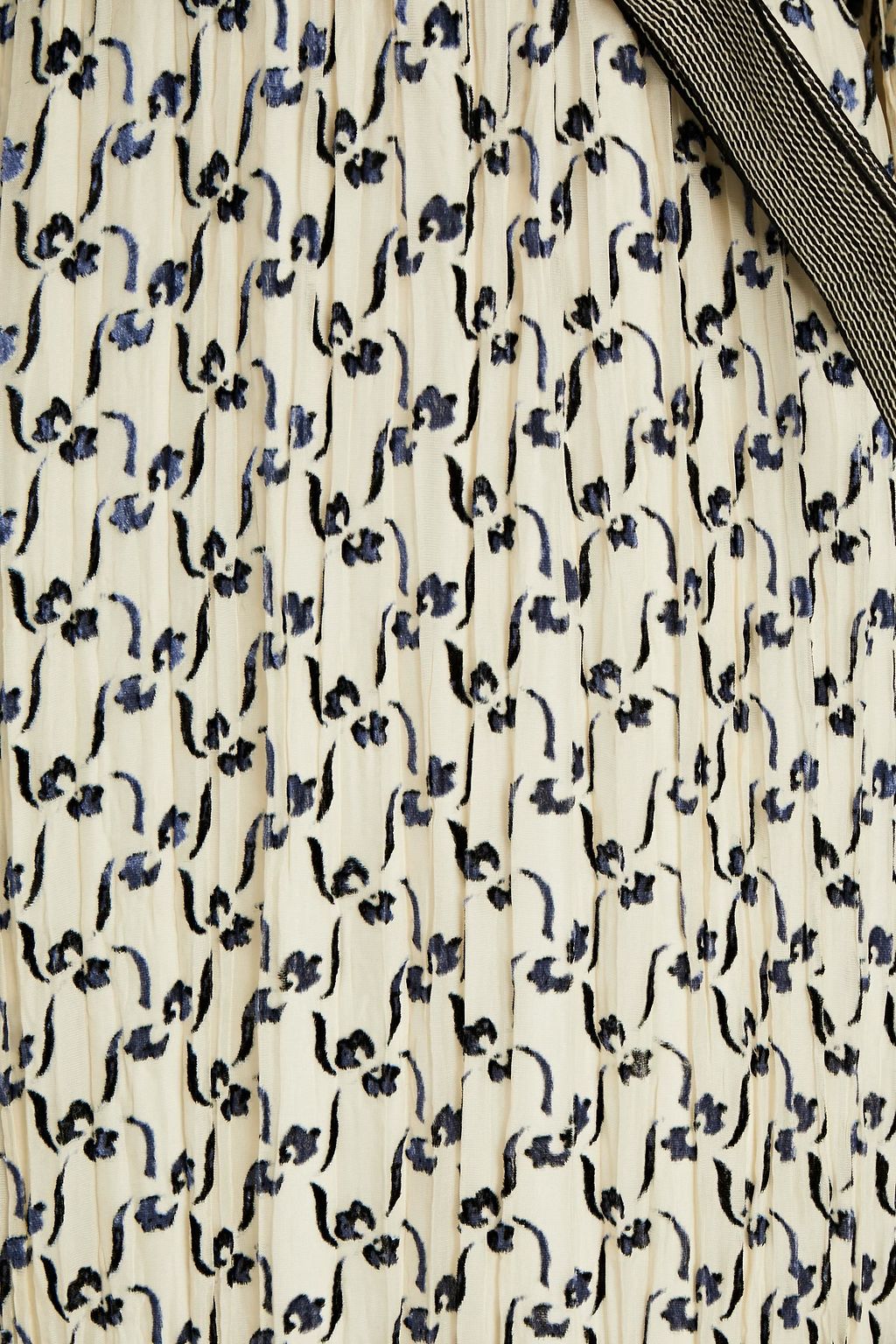 TORY BURCH Midikleid aus Devoré-Samt mit Gürtel