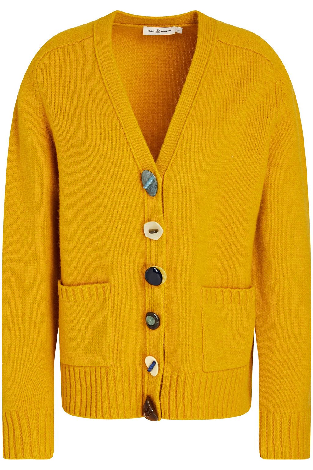 tory burch button embellished cardigan