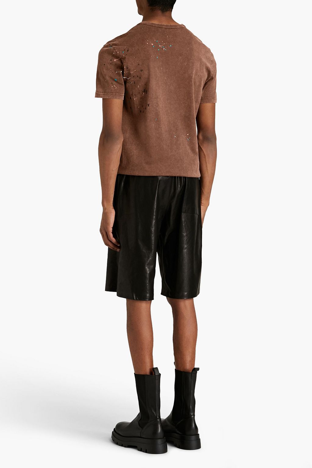 DOLCE & GABBANA Flocked painted cotton-jersey T-shirt