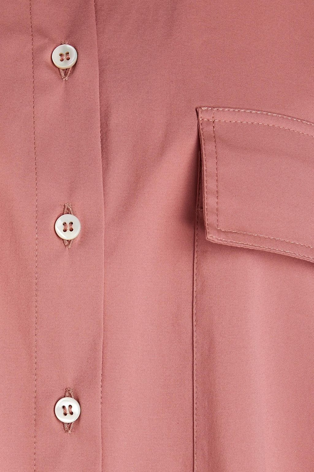 BRUNELLO CUCINELLI Bead-embellished cotton-blend poplin shirt