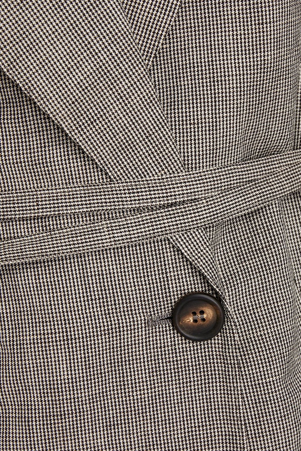 BRUNELLO CUCINELLI Double-breasted houndstooth wool, linen and silk-blend blazer