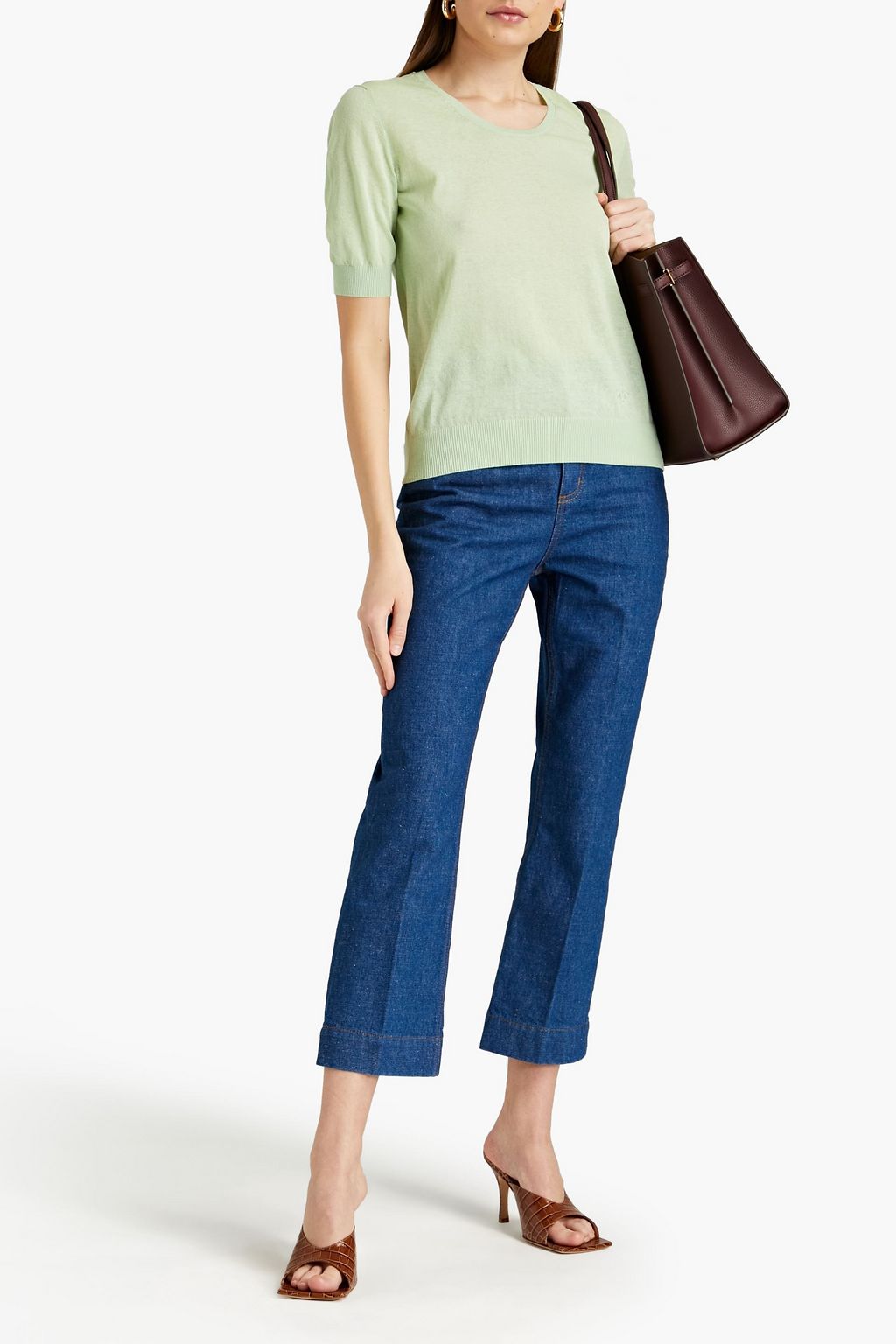 TORY BURCH Cotton-blend top
