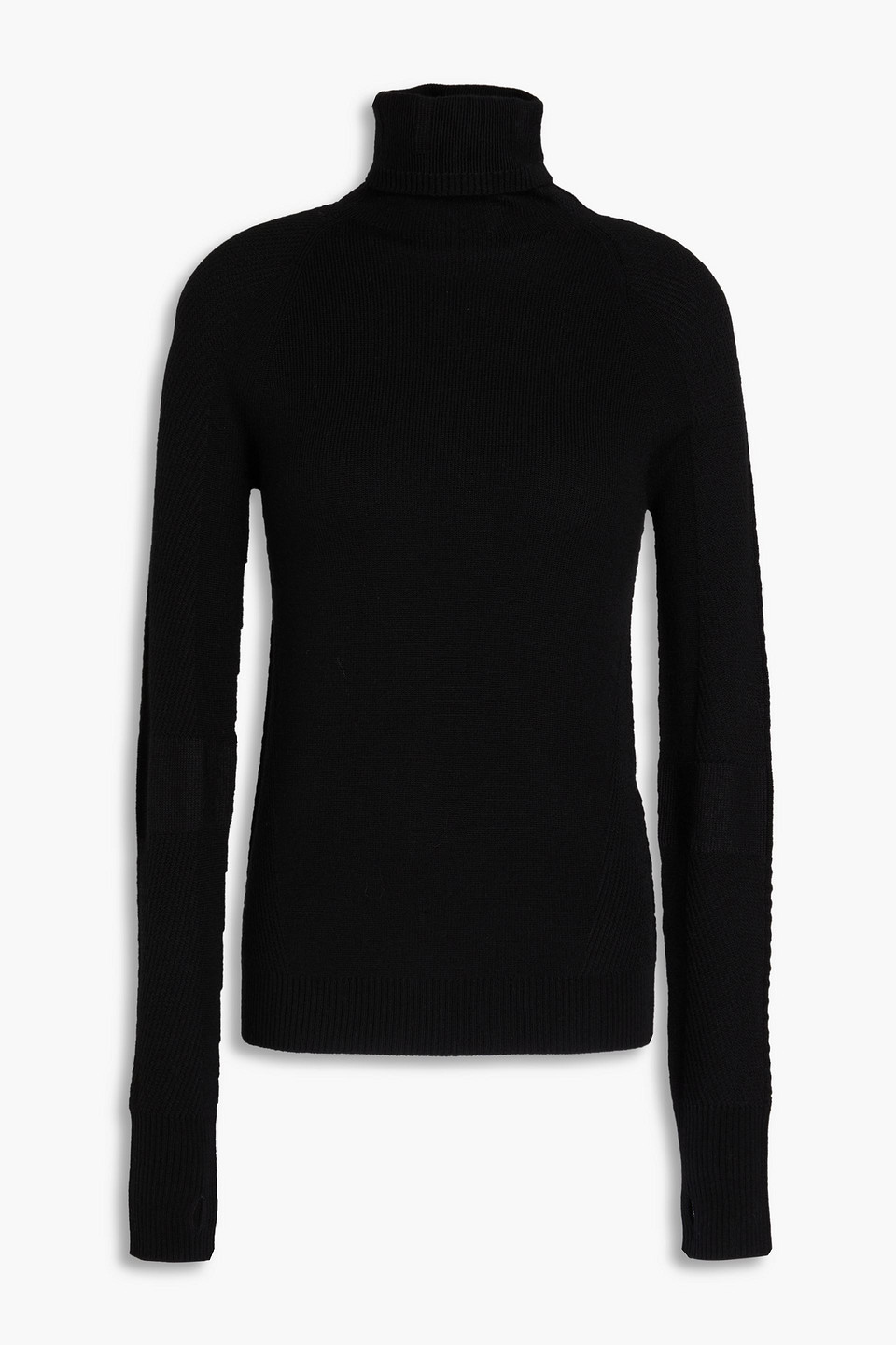 Holden Jacquard-knit Merino Wool-blend Base Layer In Black