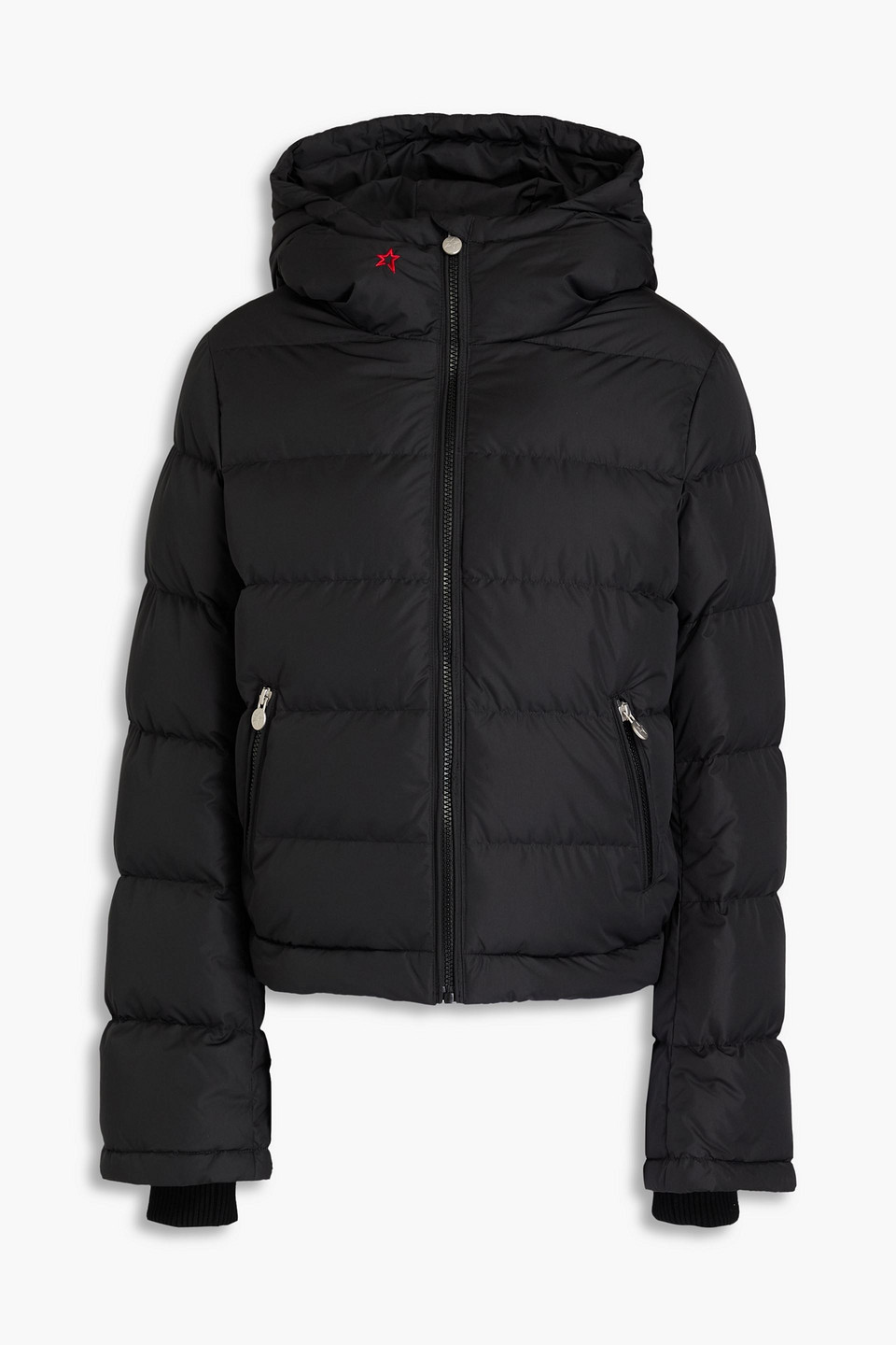 Perfect Moment Polar Quilted Ski Jacket In Black