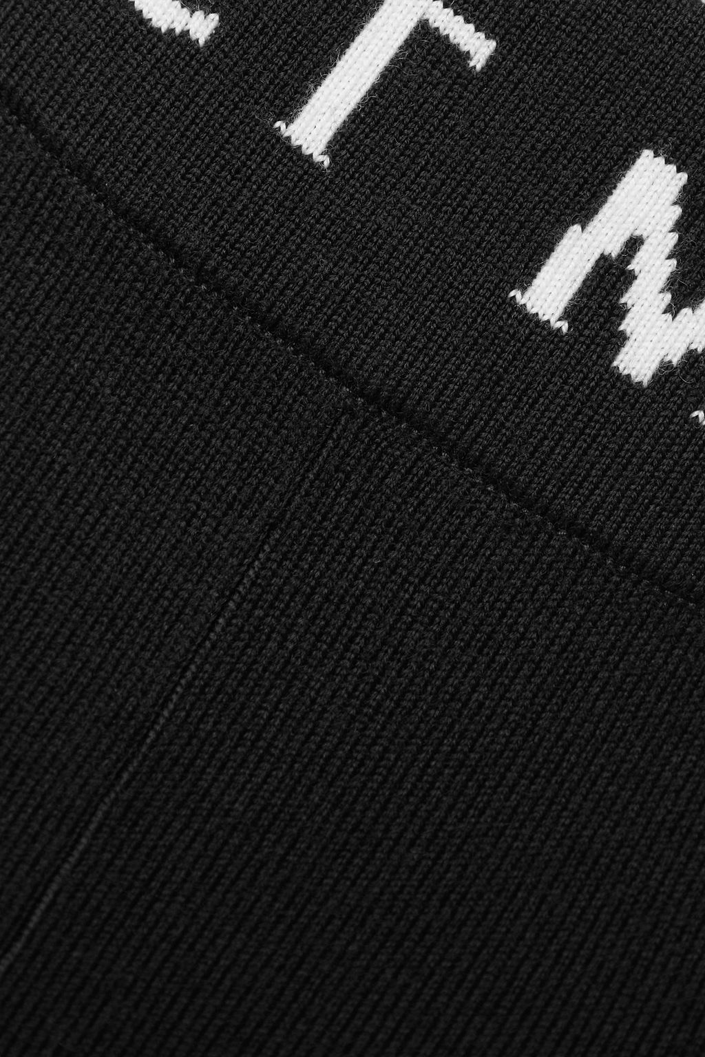 PERFECT MOMENT Mania striped intarsia-knit merino wool-blend leggings