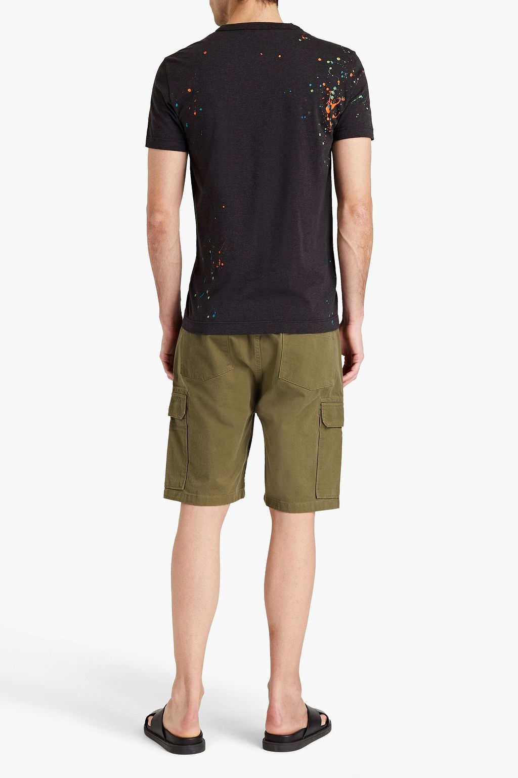 DOLCE & GABBANA Slim-fit flocked printed cotton-jersey T-shirt