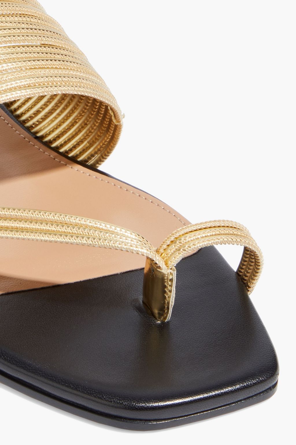 Gold Sunny Sandalen Aus Kunstleder Mit Metallic Effekt Aquazzura The Outnet
