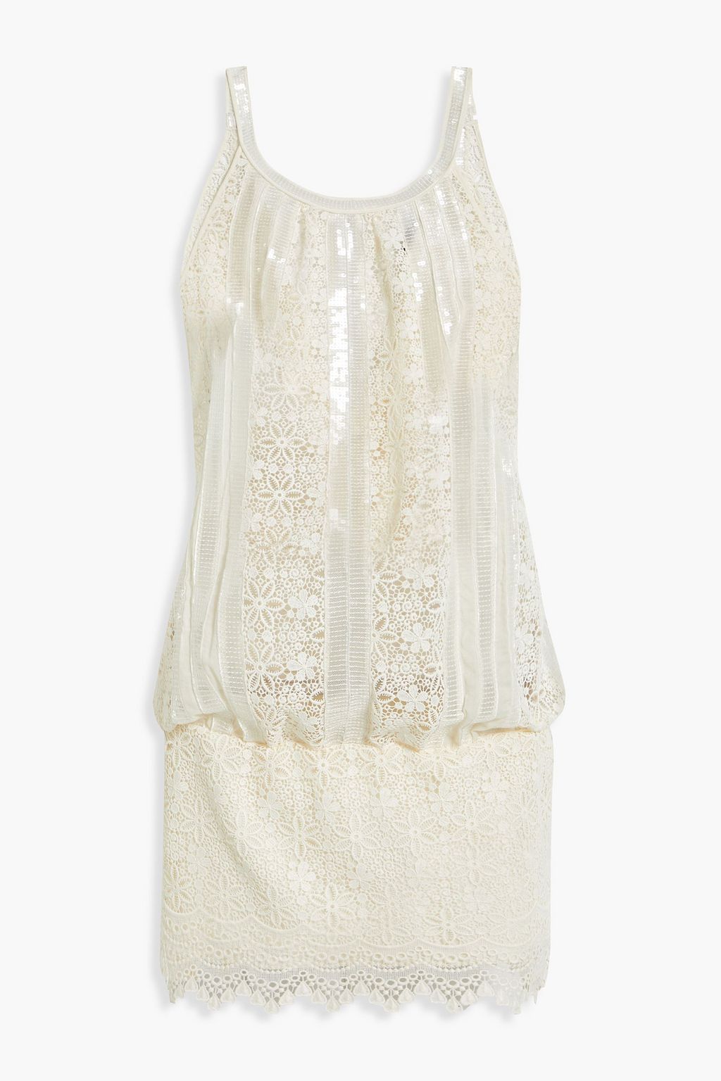 CHARO IBIZA Open-back sequin-embellished crocheted lace mini dress | Sale up to 70% off | THE