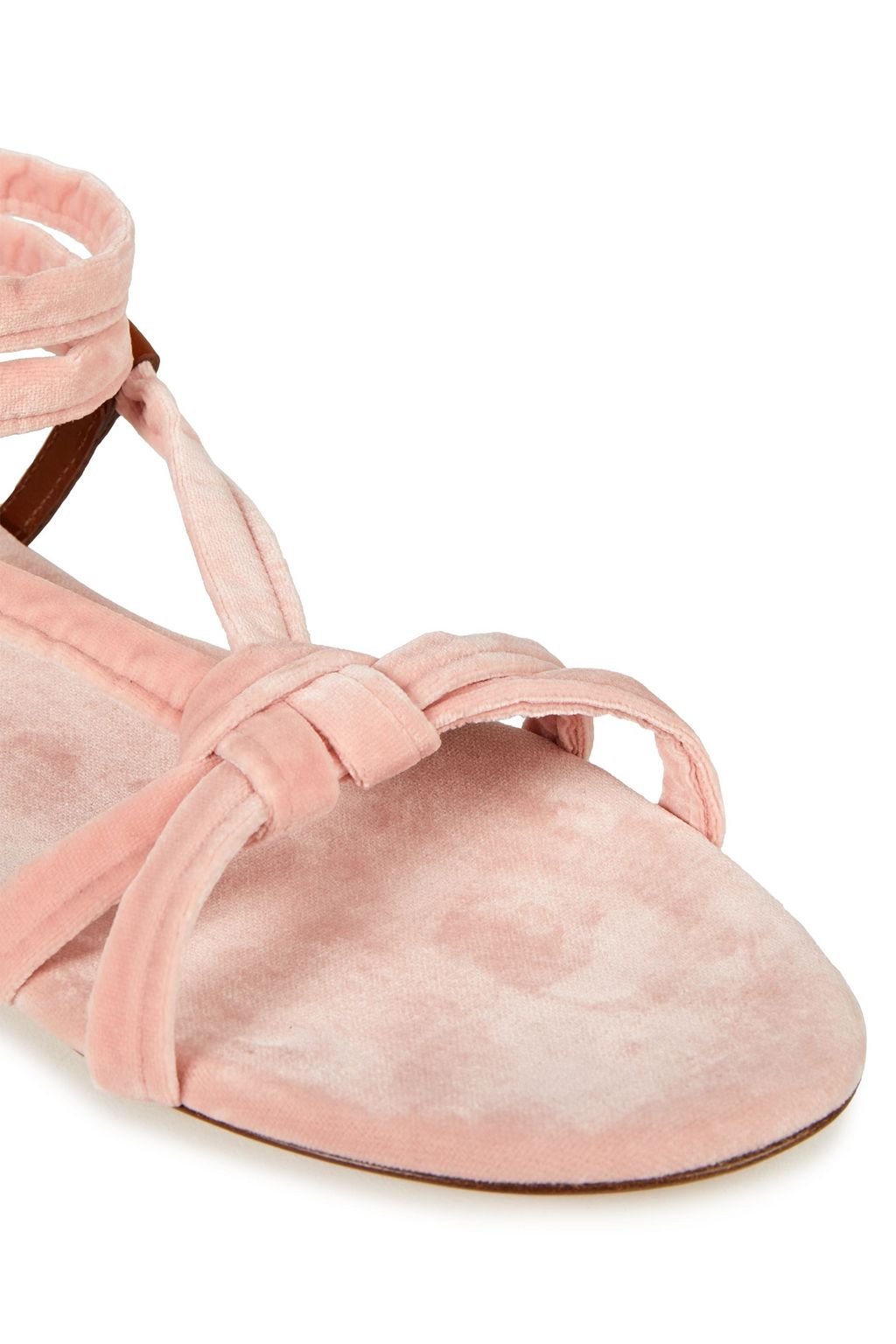 GABRIELA HEARST Reeves lace-up knotted velvet sandals
