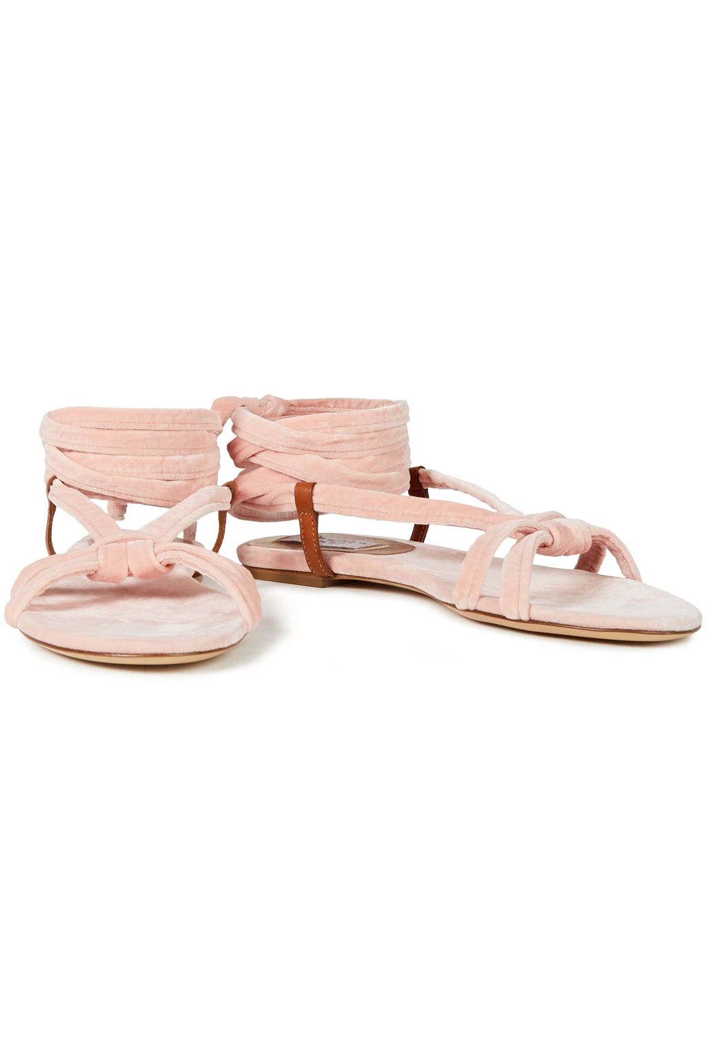 GABRIELA HEARST Reeves lace-up knotted velvet sandals