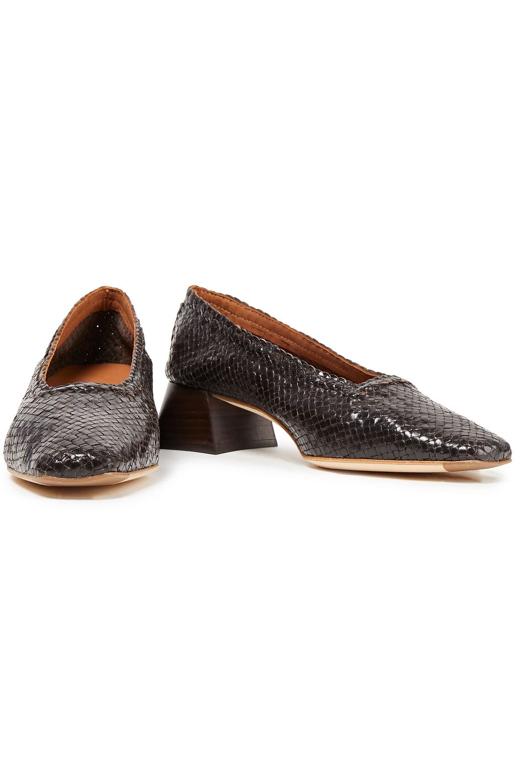 MIISTA Eivissa woven leather pumps