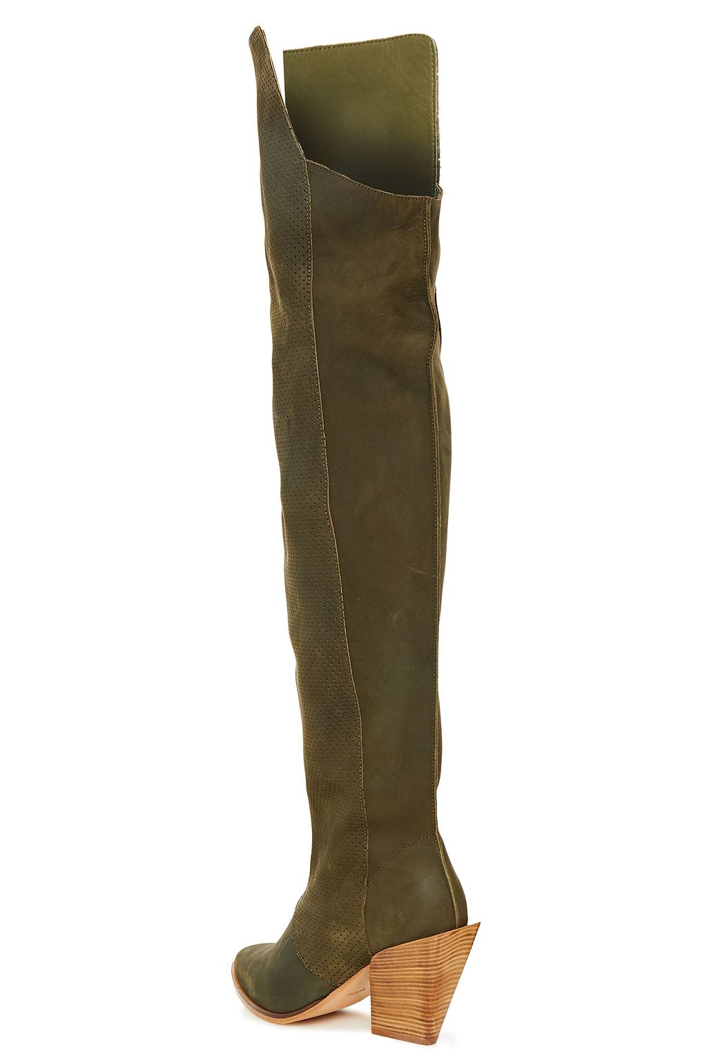 RODEBJER Perforated suede knee boots
