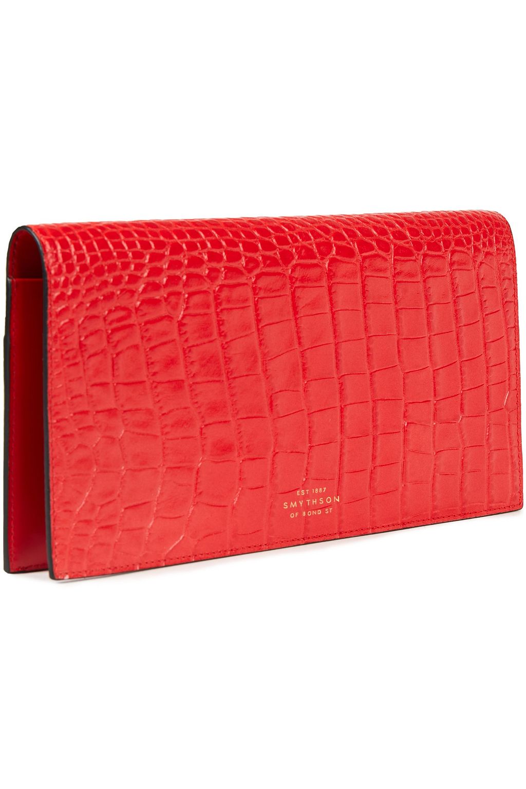 SMYTHSON Croc-effect leather passport cover