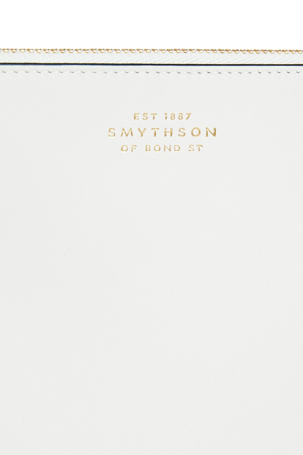 SMYTHSON Logo-appliquéd leather pouch