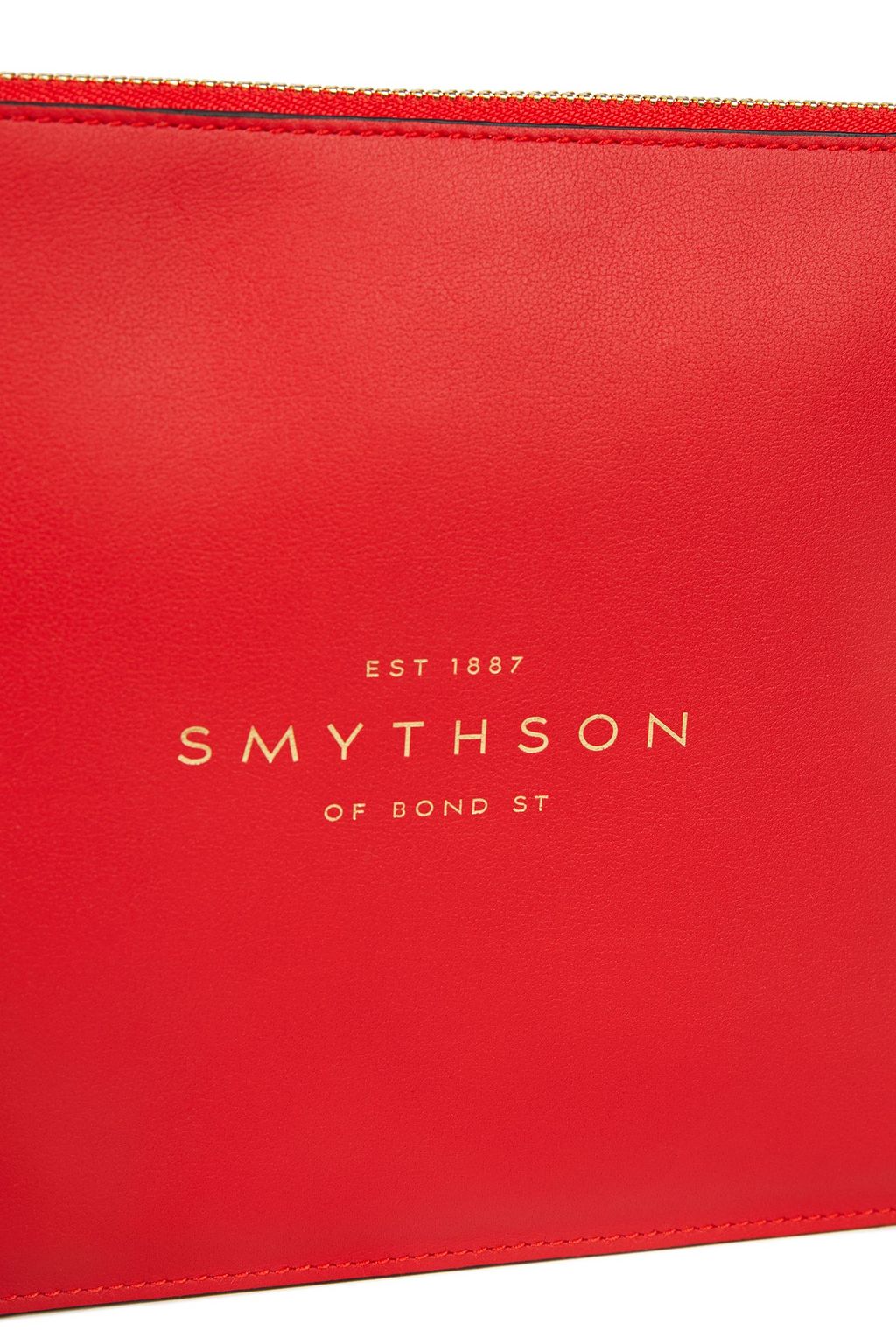 SMYTHSON Logo-appliquéd leather pouch