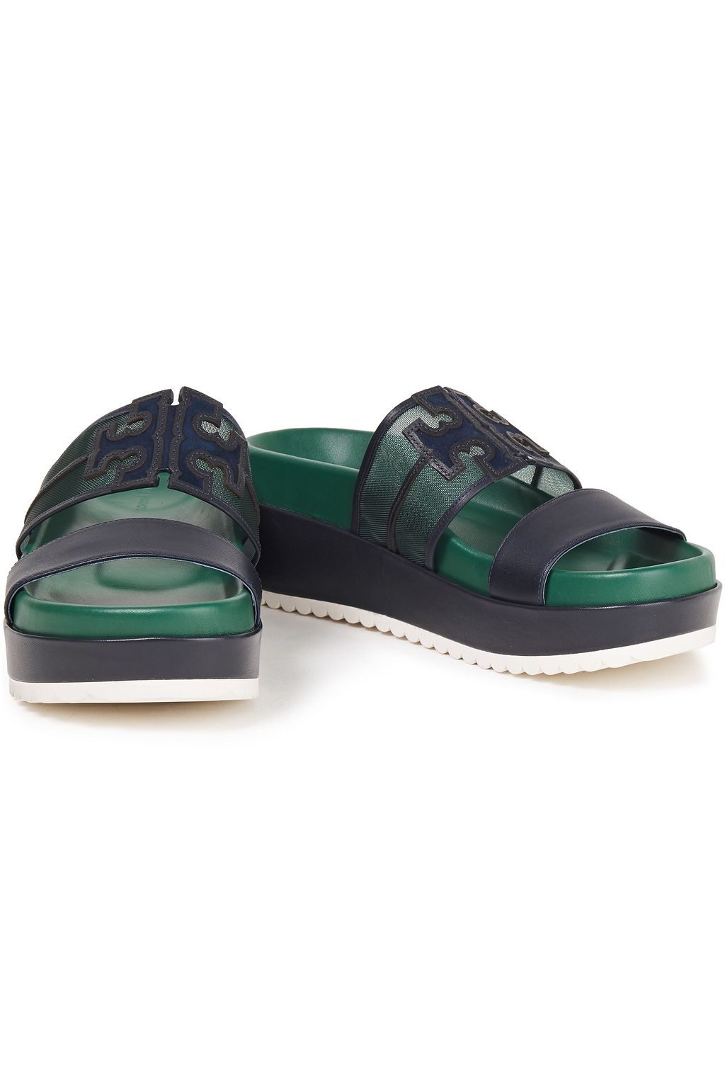 mesh platform sandals