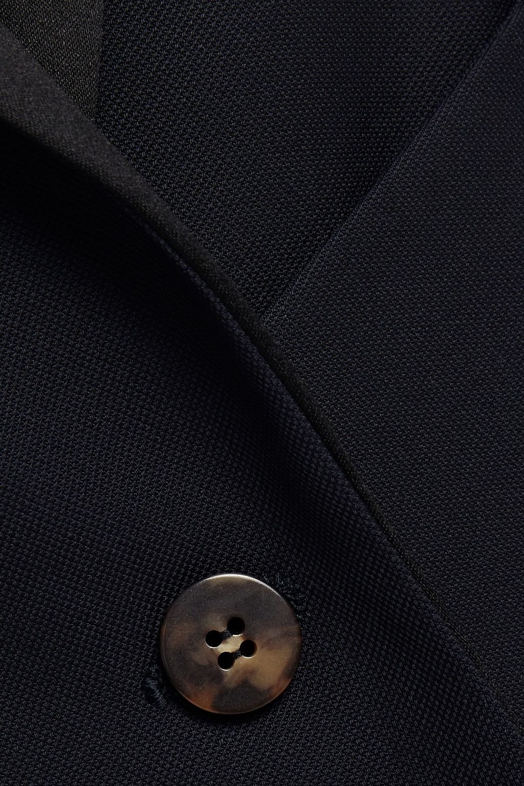 CEDRIC CHARLIER Layered satin-trimmed wool-piqué tuxedo jacket