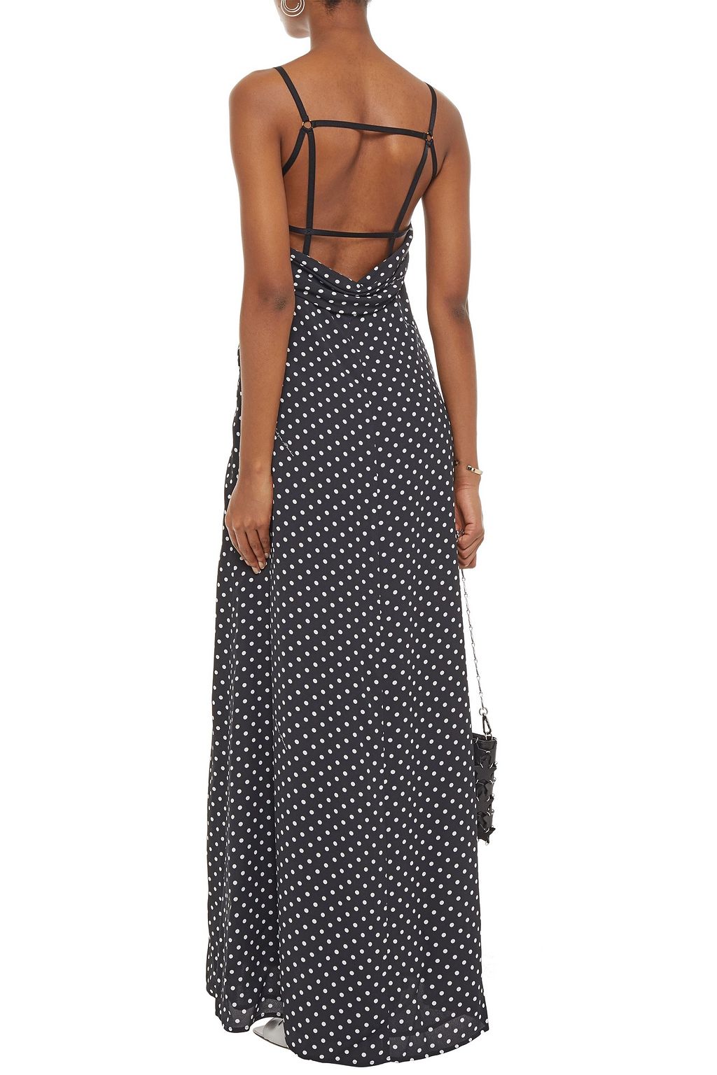 BOUTIQUE MOSCHINO Polka-dot crepe maxi dress