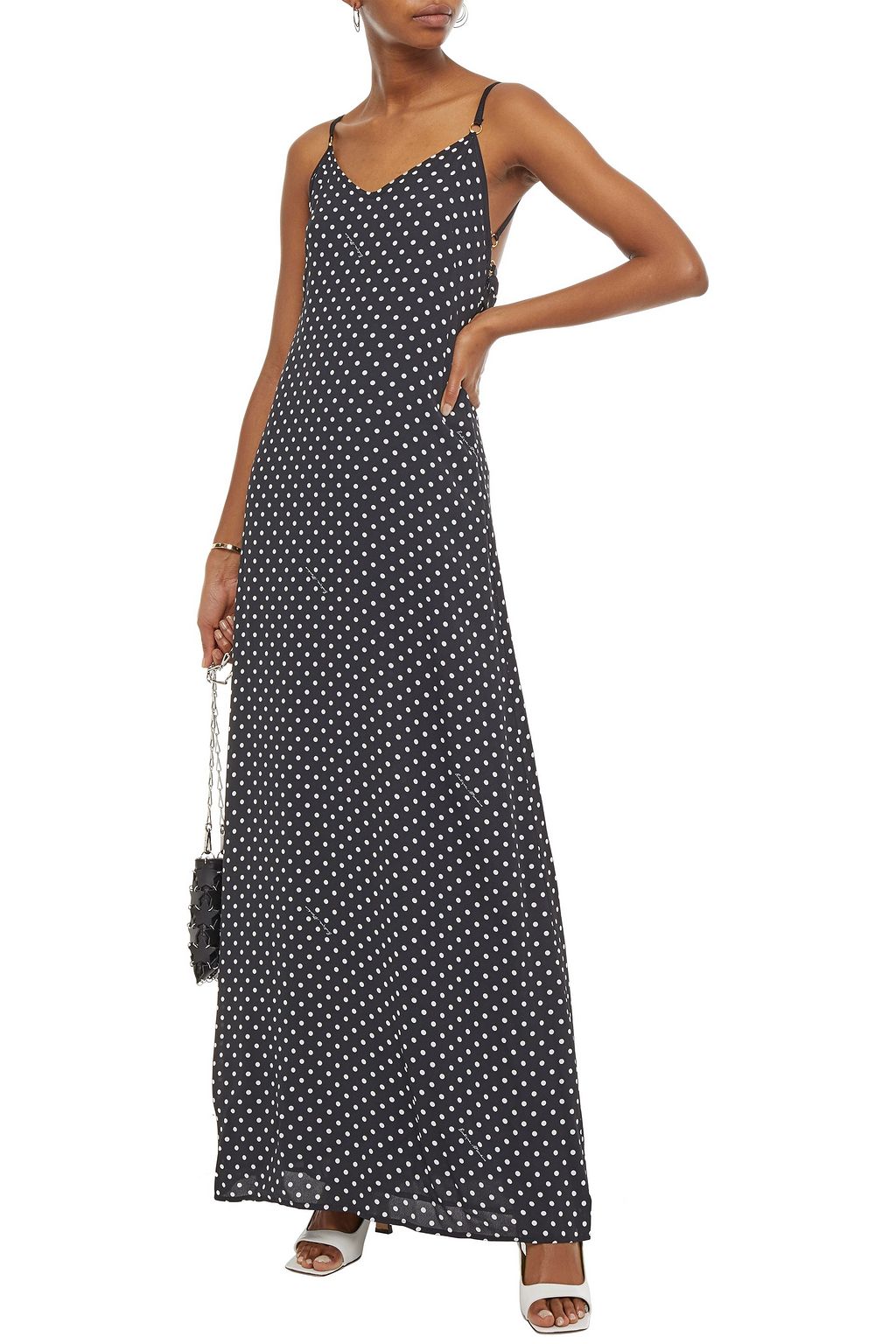 BOUTIQUE MOSCHINO Polka-dot crepe maxi dress
