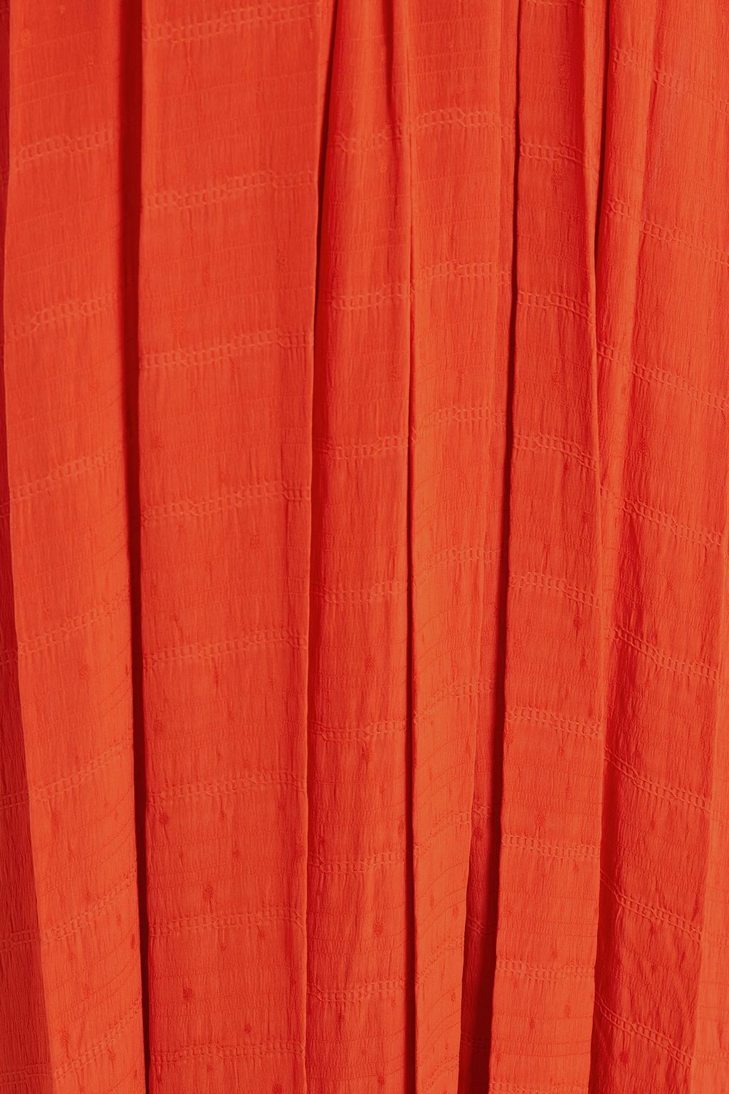 VANESSA BRUNO Ruffle-trimmed jacquard midi dress