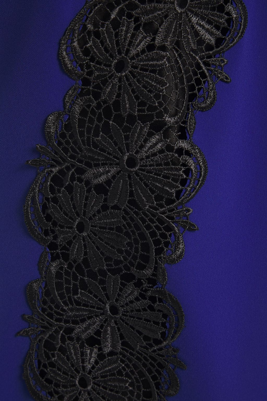 BOUTIQUE MOSCHINO Paneled guipure lace and stretch-cady dress
