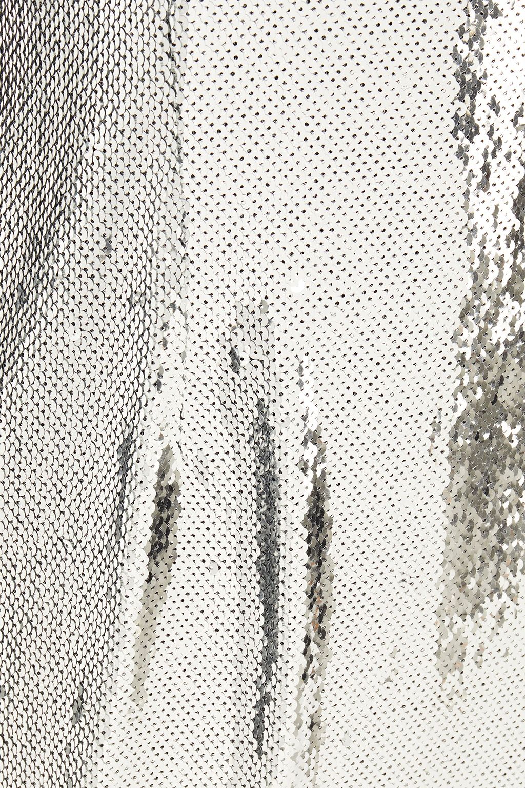 GALVAN  LONDON Chrome sequined stretch-mesh mini dress