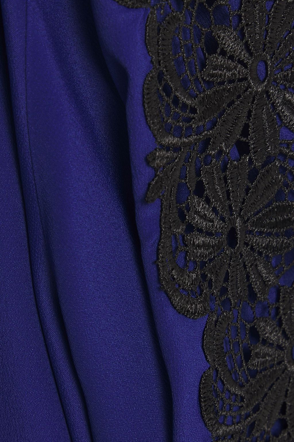 BOUTIQUE MOSCHINO Guipure lace and crepe de chine top
