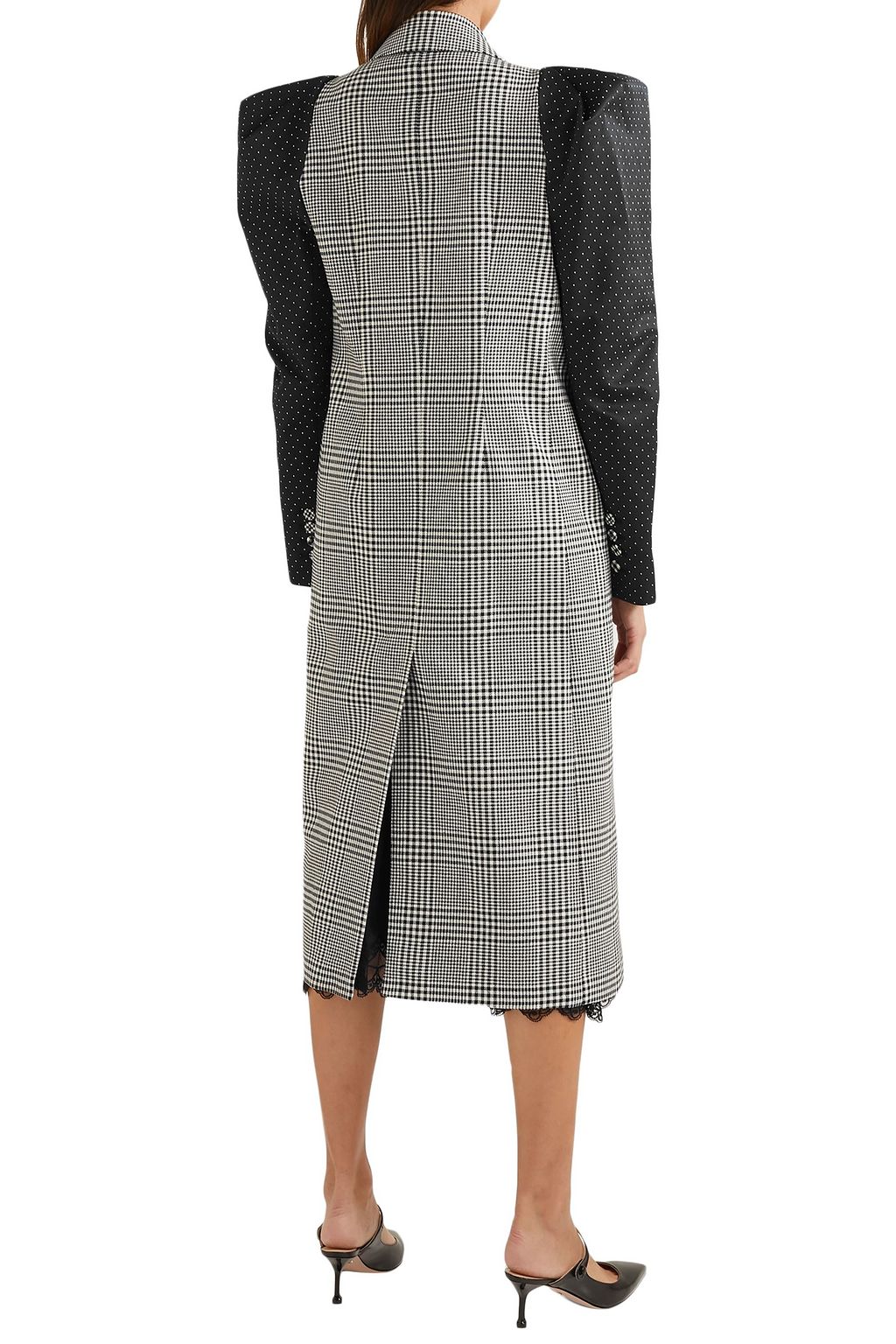 ERDEM Albert double-breasted paneled printed cotton-blend coat