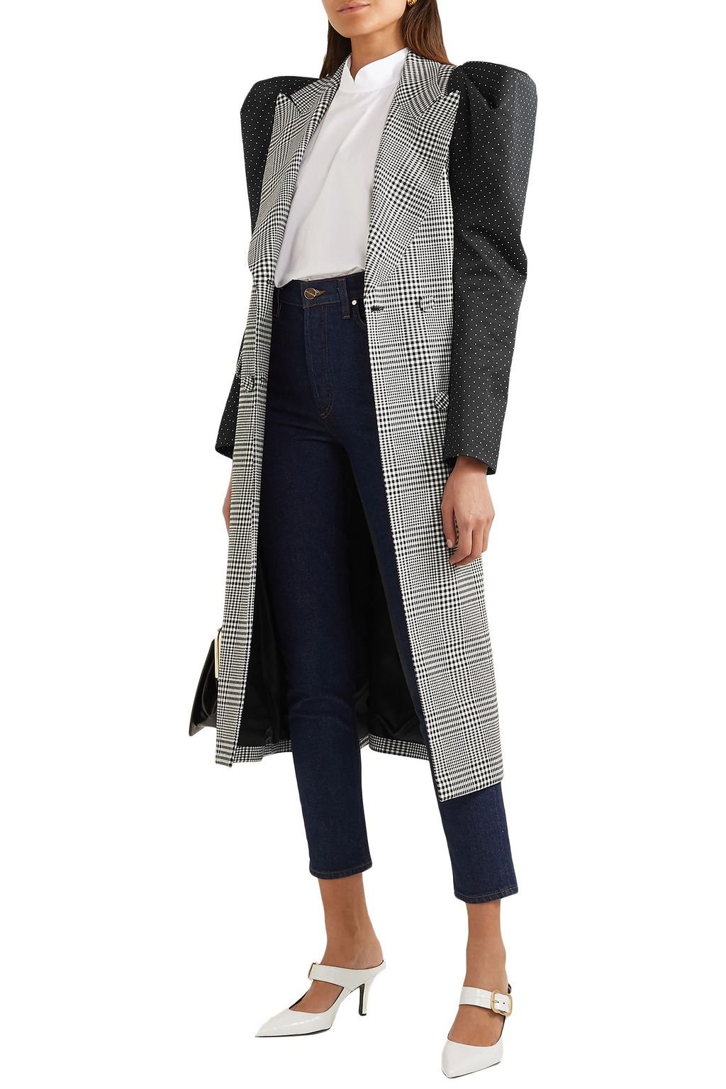 ERDEM Albert double-breasted paneled printed cotton-blend coat