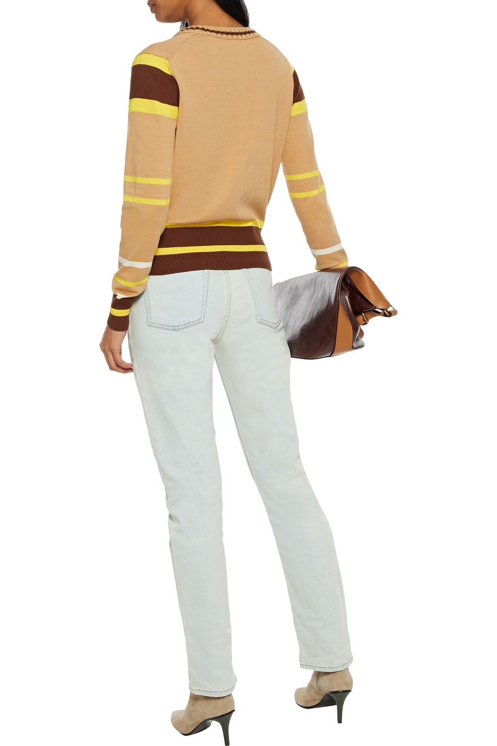 CHINTI & PARKER Striped cotton cardigan