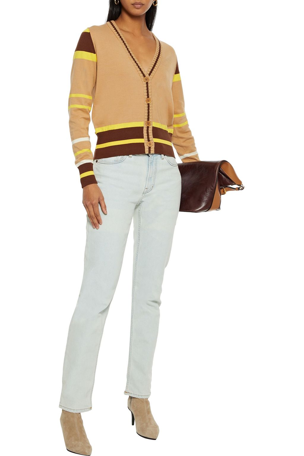 CHINTI & PARKER Striped cotton cardigan