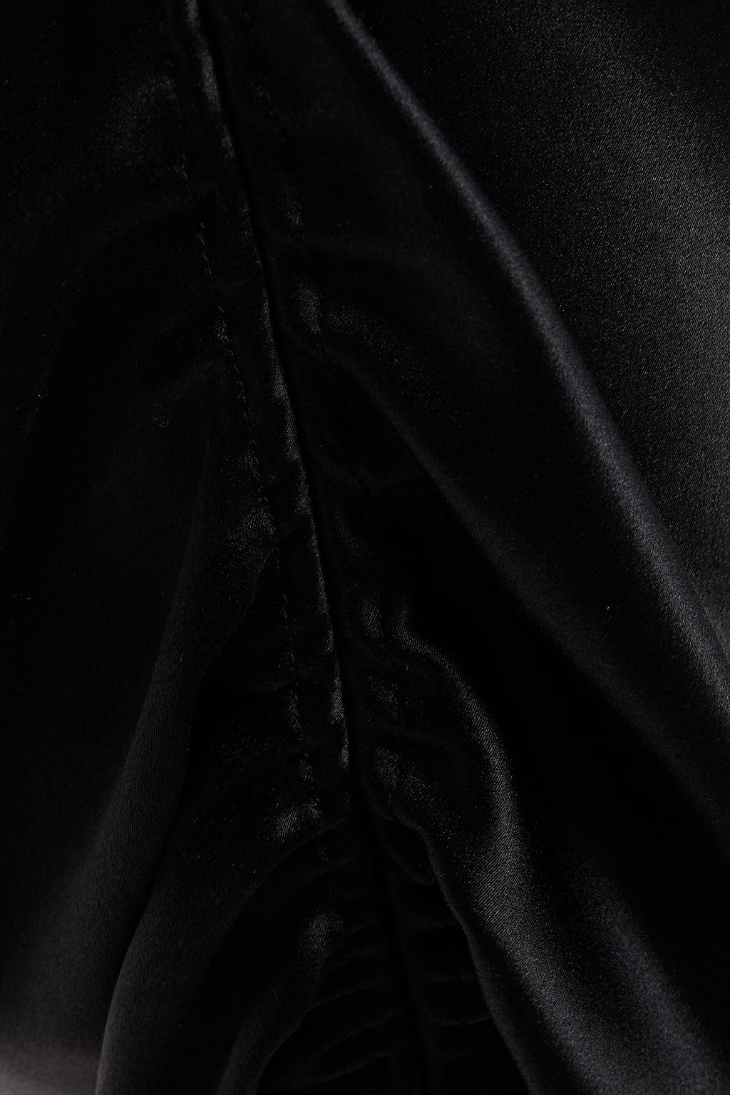 GALVAN  LONDON Yasmine gathered silk-satin maxi slip dress