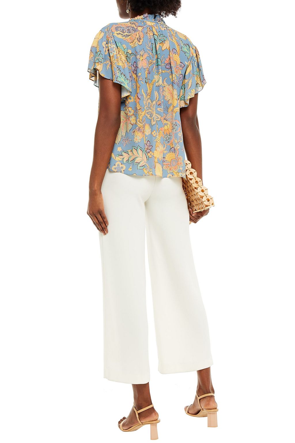 VANESSA BRUNO Najah ruffle-trimmed printed crepe blouse