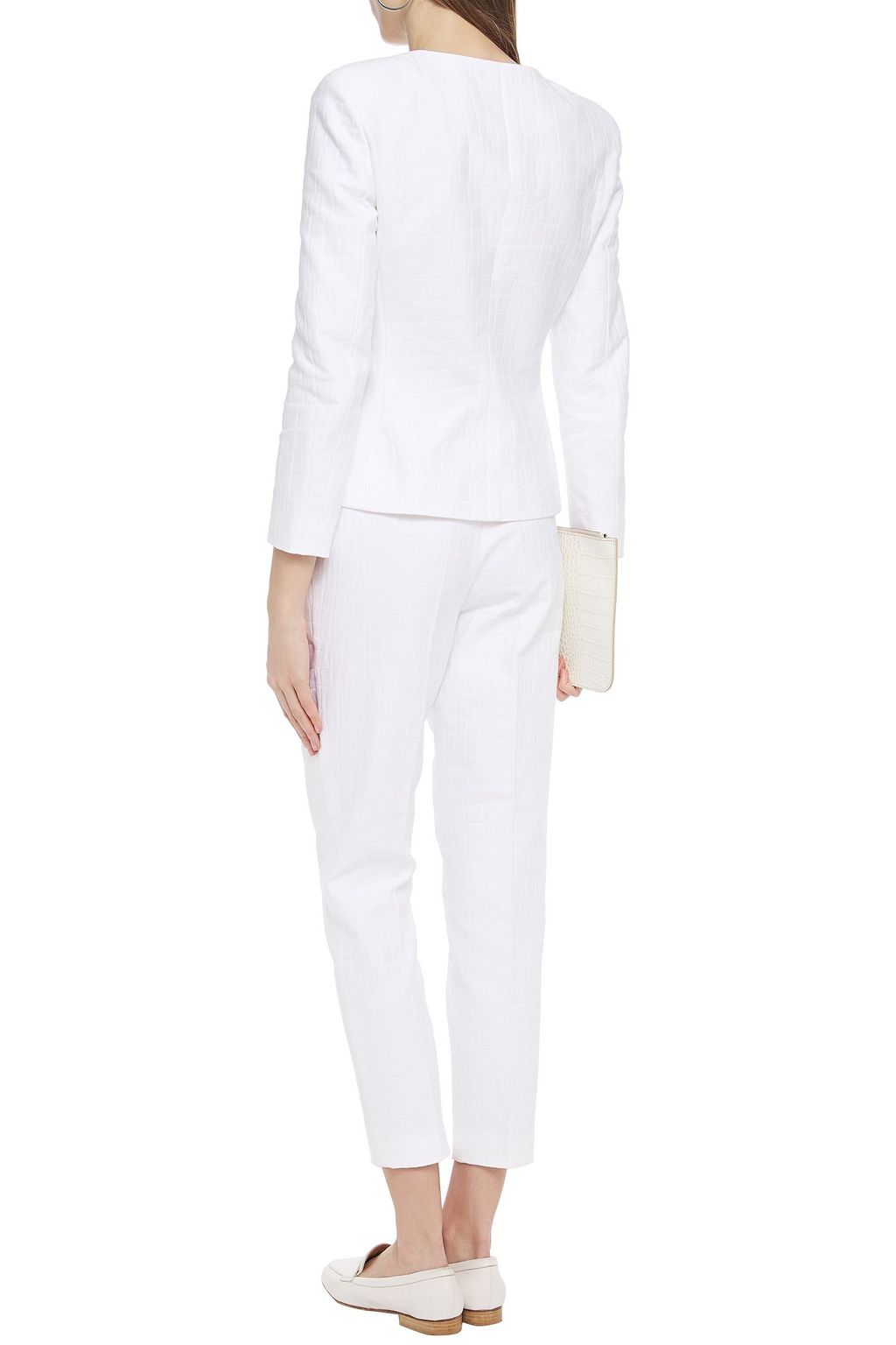 BOUTIQUE MOSCHINO Croc-effect cotton-jacquard jacket