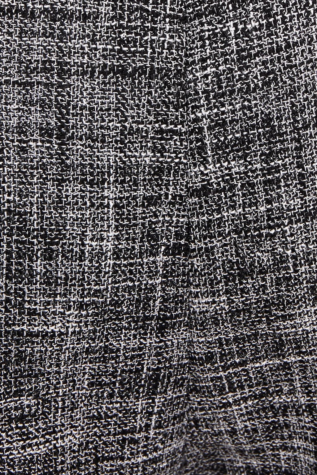 BOUTIQUE MOSCHINO Cropped cotton-blend tweed straight-leg pants