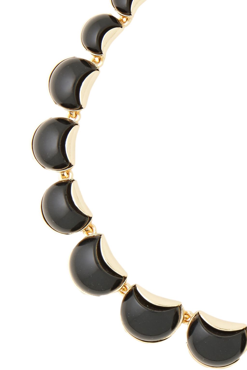 KENNETH JAY LANE 22-karat gold-plated enamel necklace