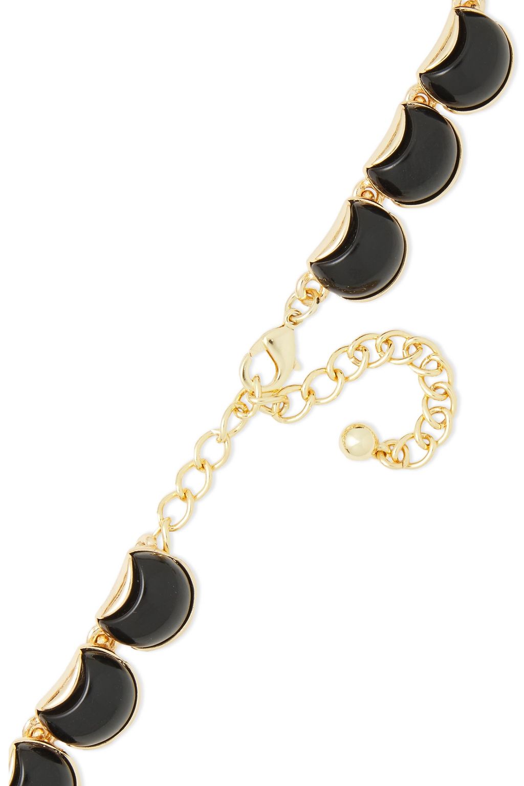 KENNETH JAY LANE 22-karat gold-plated enamel necklace