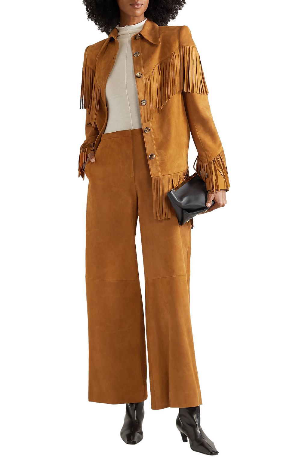 KHAITE Jimmy fringed suede jacket