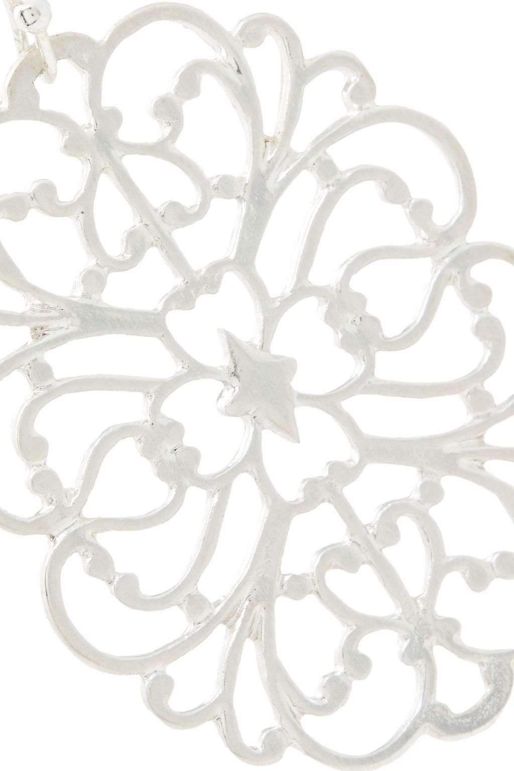KENNETH JAY LANE Rhodium-plated earrings