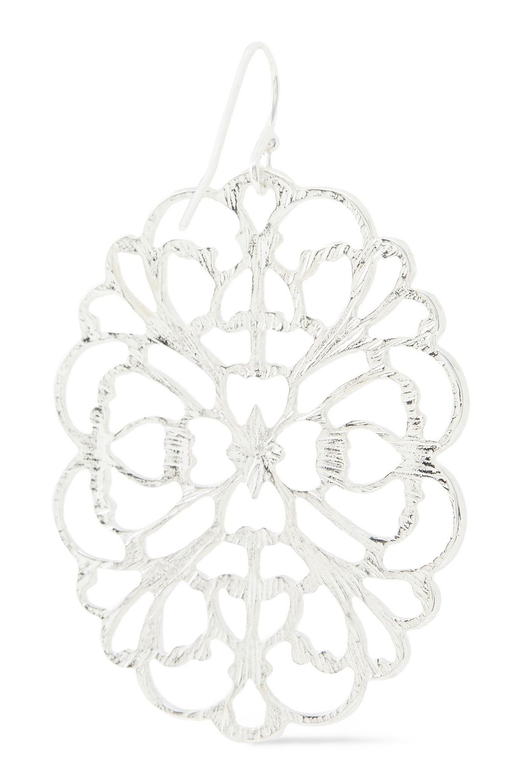 KENNETH JAY LANE Rhodium-plated earrings