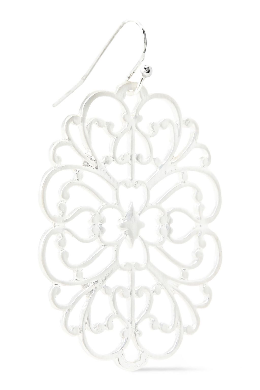 KENNETH JAY LANE Rhodium-plated earrings
